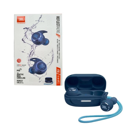 Auscultadores Intra-auriculares True Wireless JBL Reflect Aero com Cancelamento de Ruído Azul